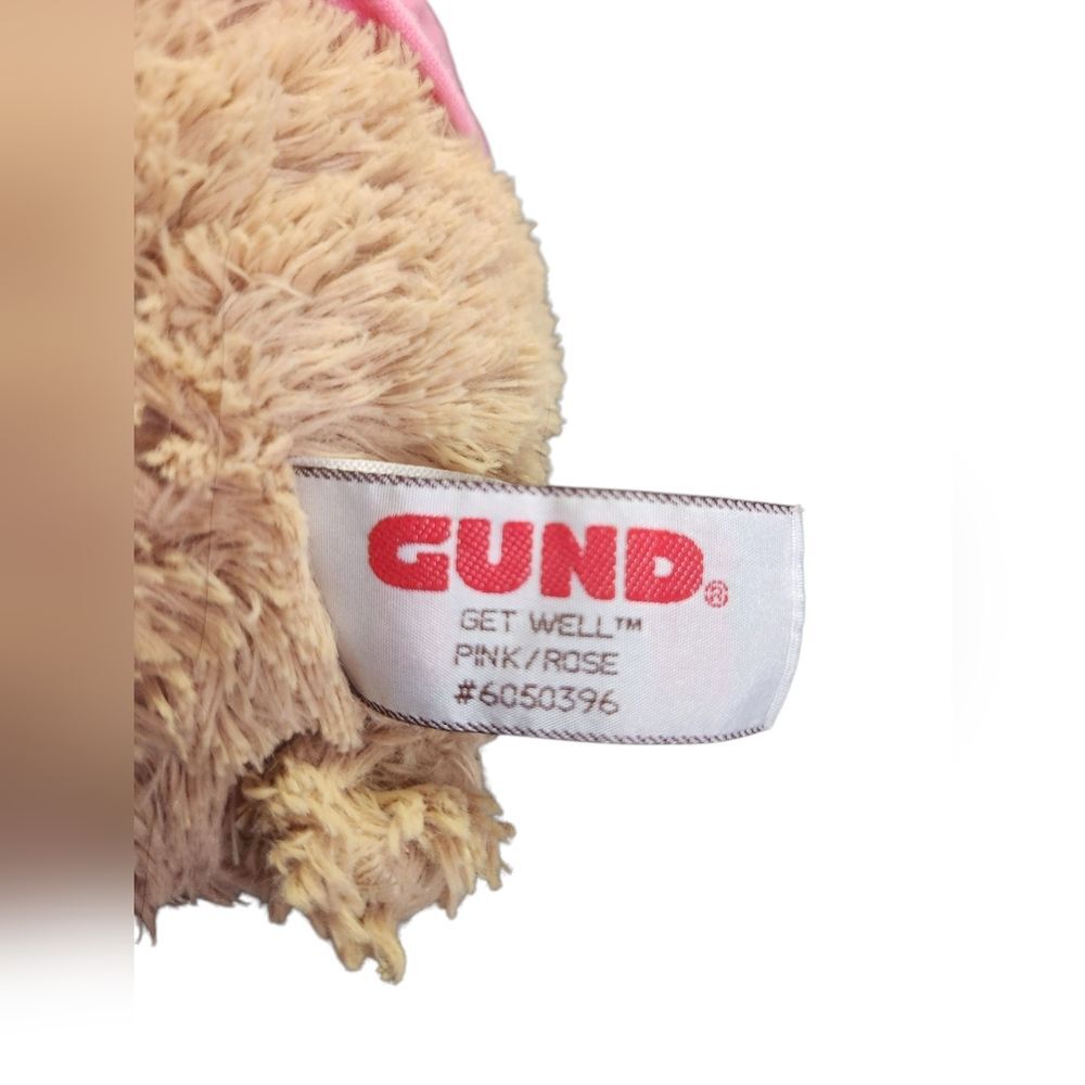 GUND "Get Well" Teddy Bear In Pink/Rose - Picture 2 of 2